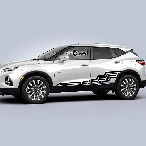 Paar Chevrolet Blazer 2023 Grafik-Aufkleber Wrap Türen Seitenschweller Vinyl Aufkleber

