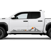 TRD Heritage Sunset Retro Mountains Side Rocker Panel Decals Aufkleber für Toyota Tacoma
 2