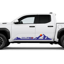 TRD Heritage Sunset Retro Mountains Side Rocker Panel Decals Aufkleber für Toyota Tacoma
 3