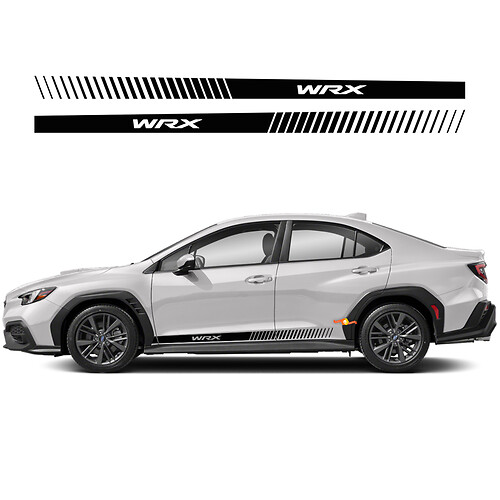 Paar Rocker -Panel -Seitenrock Vinyl Body Car Stripe Racing Vinyl Decal Aufkleber Fit Suba Wrx Impreza
