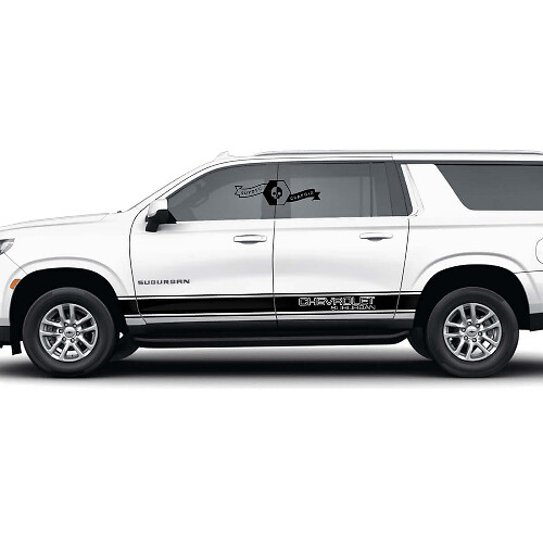 Paar Chevrolet Suburban Seitenschwellerstreifen Linie Türenverkleidung Vinyl Aufkleber Sticker
