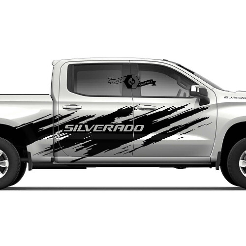 Schlamm-Spritzgrafik Seiten Türen Vinylaufkleber Sticker Für Chevrolet Silverado