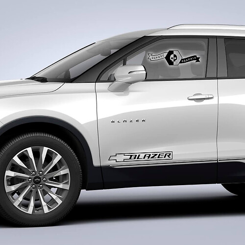 2x Chevrolet Blazer 2023 Seitentüren Shadow Trim Vinyl Aufkleber Aufkleber

