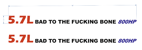 2 x 5,7L Hem 800PS Motorhauben-Aufkleber
