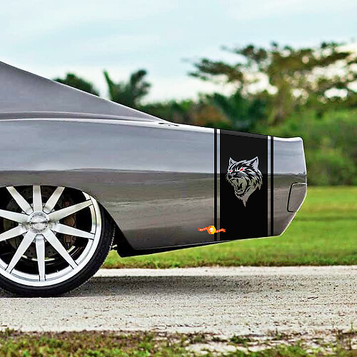 Wildcat Style Streifen Seitenwand Vinyl-Aufkleber Kit für Dodge Charger 1968-70