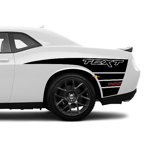 Claw Style Streifen Seitenwand Vinyl-Aufkleber für Dodge Challenger
