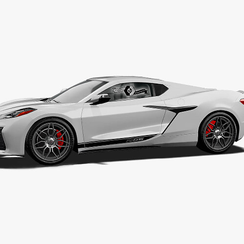 2x Chevrolet Corvette Seitentüren Logo Z06 Vinyl Aufkleber
