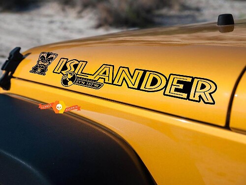 Islander Hauben-Vinylaufkleber-Set für Jeep Wrangler
