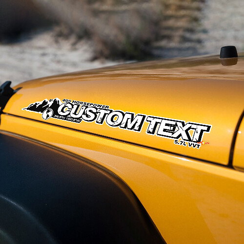 Individuelles Vinyl-Aufkleber für Motorhaube für Jeep Wrangler Rubicon