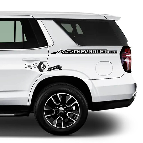 2X 2020 2021 2022 2023 + Grafiken Chevrolet Tahoe Streifen Berge Vinyl Aufkleber Sticker
