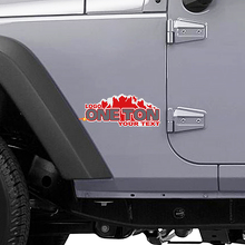 ONE TON Seiten-Vinylaufkleber für Jeep Wrangler Rubicon_2