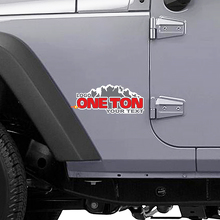 ONE TON Seiten-Vinylaufkleber für Jeep Wrangler Rubicon_3