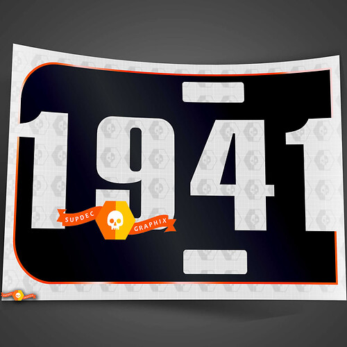 1941 Blackout Style Motorhauben-Vinylaufkleber für Jeep Wrangler
