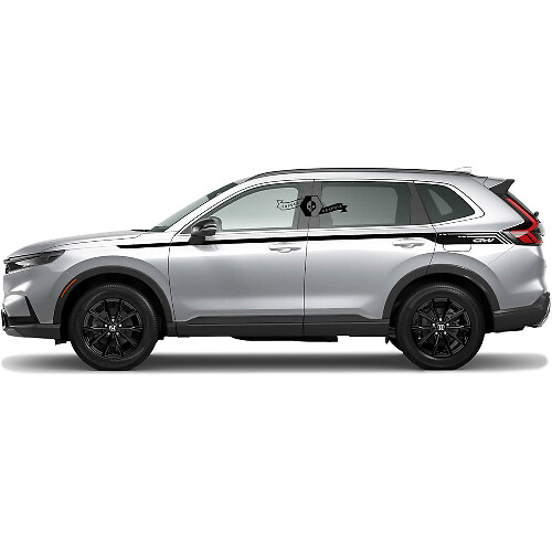 2x Honda CR-V  2020 2021 2022 2023 Seitentüren Obere Linien Streifen Vinyl Aufkleber Grafiken
