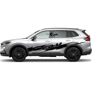 2x Honda CR-V 2020 2021 2022 2023 Seitentüren Body Splash Logo Inverse zerstörte Vinyl-Aufkleber-Aufkleber-Grafik