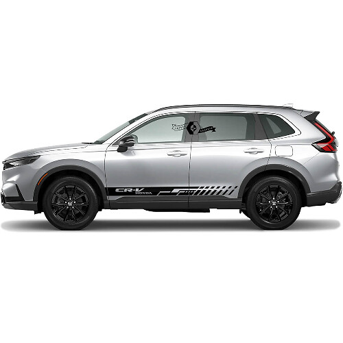Paar Honda CR-V 2020 2021 2022 2023 Seitenneue Rocker Panel Lines Inverse Stripes Vinyl Aufkleber Grafik
