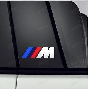 2x BMW M Aufkleber M3 M5 M7 M1 Racing Decal Emblem Auto