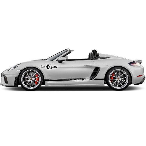 Racing Schwellerstreifen Vinyl Aufkleber Für Porsche 718 Spyder 2022