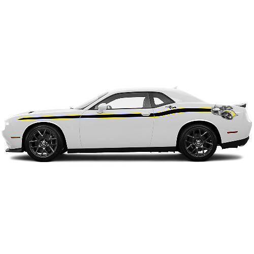 Rumble Bee Stil Streifen Seiten Vinyl Aufkleber für Dodge Challenger