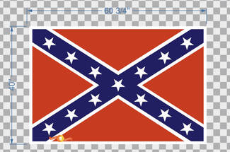 General Lee Flags States of America 40 Zoll x 60 Zoll Vinyl-Aufkleber
