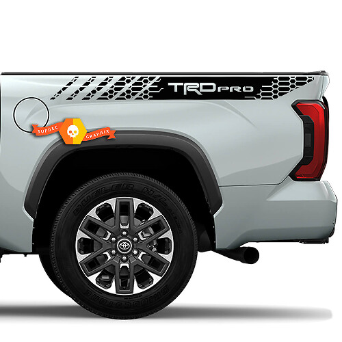 Paar Toyota TRD Geometrische Formen Seitenbett Vinyl Aufkleber Grafiken Tacoma Tundra 2023
