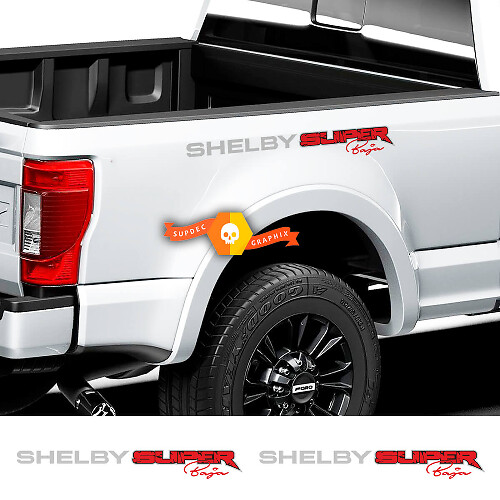 Paar Ford F-150 Raptor Shelby Super Baja Edition Seitenbett Heckkotflügel Grafik Aufkleber
