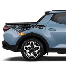 2x Berge Bäume Camper Edition Bettseite Vinyl Aufkleber passend für Hyundai Santa Cruz
_2