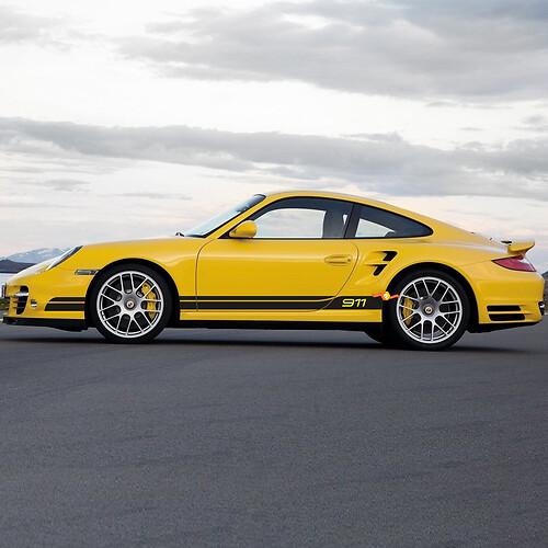 Paar Porsche 9ff Side Decal Rocker Panel Stripes Türen Kit Aufkleber