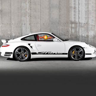 Paar Porsche 9ff Gturbo Seitenaufkleber Rocker Panel Stripes Doors Kit Decal Sticker
