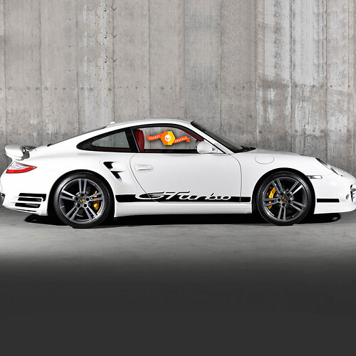 Paar Porsche Gturbo Side Decal Rocker Panel Stripes Türen Kit Aufkleber
