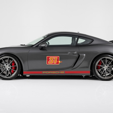 Paar Porsche 911 Seitnummer Decal Rocker Panel Stripes Türen Kit Aufkleber - 3 Farben
 2
