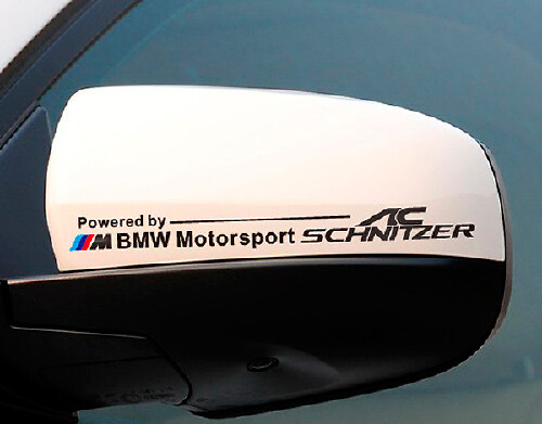 AC Schnitzer Style Außenspiegel Vinyl-Aufkleber-Set für BMW-Fahrzeuge