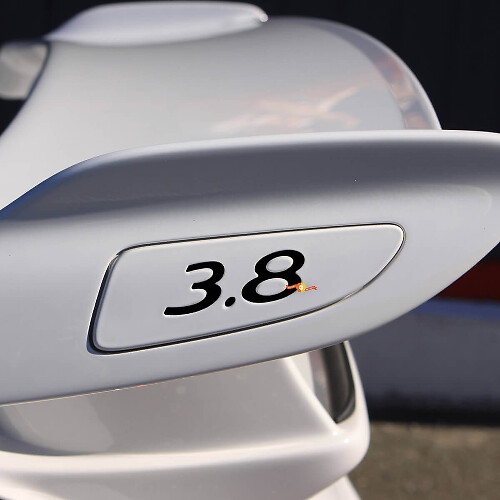 3.8 Heckflügel Einleger Vinyl-Aufkleber Set für Porsche 911 GT3