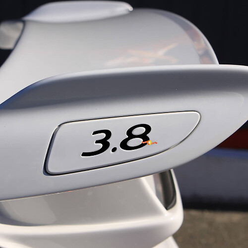 3.8 Heckflügel-Einsätze Aufkleber für Porsche GT3
