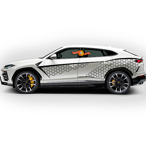 Paar Lamborghini Urus 2021 2022 2023 Seitentüren Waben Spritzschutz Vinyl Aufkleber Grafiken
