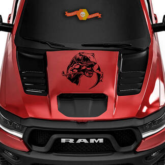 Dodge Ram Rebel 2022 + 2023 1500 TRX T-Rex Eating Raptor Hood TRX Truck Vinyl Aufkleber Grafik
