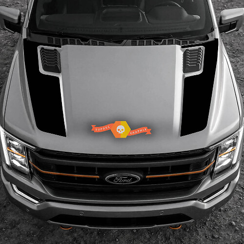 Doppelte Motorhauben-Streifen Vinylaufkleber für Musclecar Truck Tremor 2022-2023