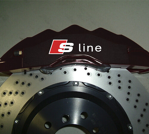 S-Line Style Bremssattel Vinyl-Aufkleber Set 6 Stück für Audi Fahrzeuge