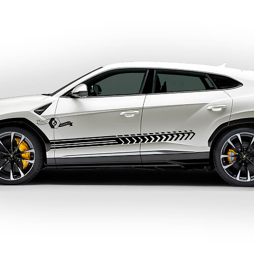 Paar Lamborghini Urus 2021 2022 2023 Seitentüren Streifen Vinyl Aufkleber Grafiken
