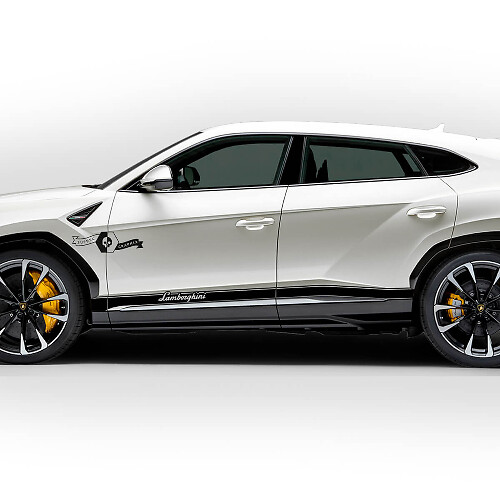 Paar Lamborghini Urus 2021 2022 2023 Seitentüren Rocker Panel Streifen Vinyl Aufkleber Grafiken
