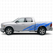 Mud Splash Custom Text Seitlicher Vinyl-Aufkleber Satz für Dodge Ram 1500 Rebel_2