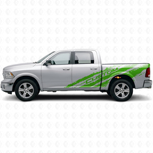 Mud Splash Custom Text Seitlicher Vinyl-Aufkleber Satz für Dodge Ram 1500 Rebel_3