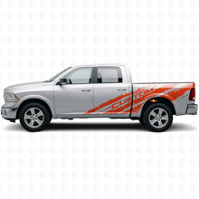 Mud Splash Custom Text Seitlicher Vinyl-Aufkleber Satz für Dodge Ram 1500 Rebel_4