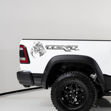2x Dodge Ram TRX 2023 TRX Eating power truck Bed Side with Red line Truck Vinyl Sticker Decal Graphic
_2