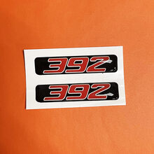 2x Roter 392 Challenger/Charger/Durango Schlüsselanhänger Inlays Emblem gewölbter Aufkleber
 3