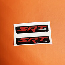 2x SRT Challenger/Charger/Durango Schlüsselanhänger Inlays rot und schwarz gewölbter Aufkleber
 2