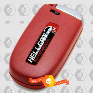 2x Hellcat Supercharged Challenger/Charger/Durango Key Fob Inlays Emblem gewölbter Aufkleber
