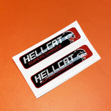 2x Hellcat Supercharged Challenger/Charger/Durango Key Fob Inlays Emblem gewölbter Aufkleber
 3