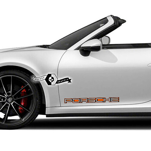 2 Porsche 911 Carrera 2 Farben Shadow Side Doors Kits Aufkleber Aufkleber

