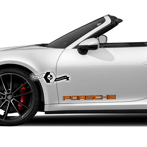 2 Porsche 911 Carrera 2 Farben Shadow Side Doors Kits Aufkleber Aufkleber
